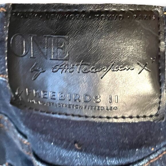 One X One Teaspoon Freebird II Distressed Skinny Jeans sz 25 in Indigo Dark Wash - Picture 9 of 10